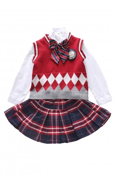 SKCC003 Manufacturing English Style Kindergarten Service Supply Set Primary School Uniform Children's College Style Performance Chorus Class Service 45 degree